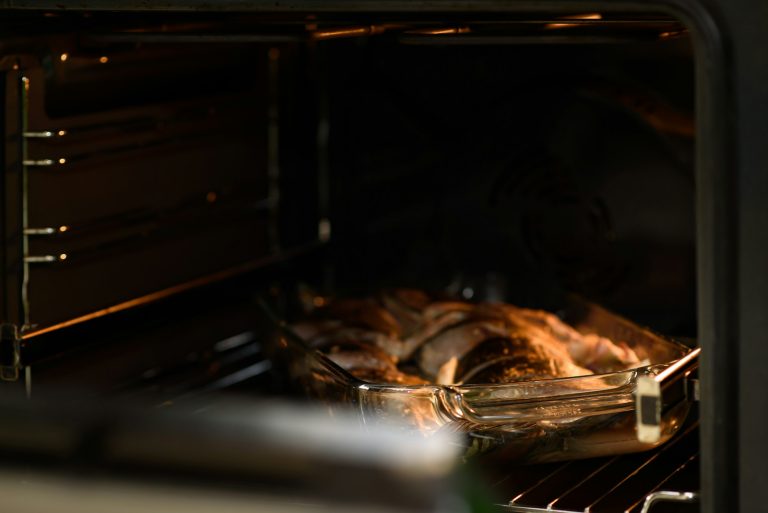 Baking fish in an electric oven.